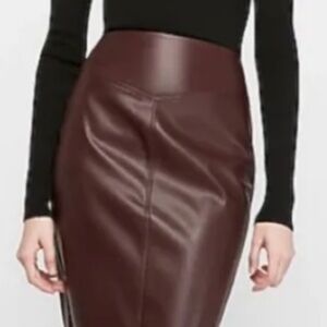 Vegan Leather Pencil Skirt